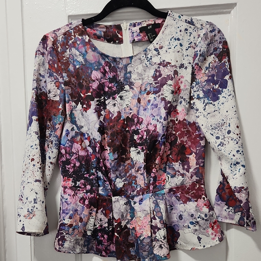H&M Multicolor Plerum Floral Blouse